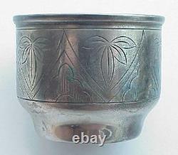 19c. RUSSIAN IMPERIAL ROYAL 84 SILVER GOBLET CHALICE VODKA SILVER COIN CUP SHOT