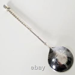 19th C IMPERIAL RUSSIAN NIELLO SPOON SOLID SILVER