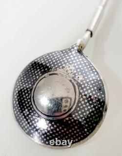 19th C IMPERIAL RUSSIAN NIELLO SPOON SOLID SILVER