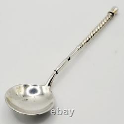 19th C IMPERIAL RUSSIAN NIELLO SPOON SOLID SILVER