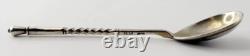 19th C IMPERIAL RUSSIAN NIELLO SPOON SOLID SILVER 84 1875-1897 SKL CITY SCENE