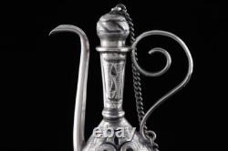 19th C Imperial Russian Niello Silver 84 Kavkaz Caucasus Perfume Scent Bottle