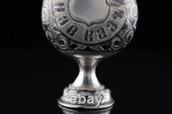 19th C Imperial Russian Niello Silver 84 Kavkaz Caucasus Perfume Scent Bottle