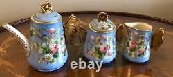 19th Century Antique Russian Imperial Or European Hand Painted Porcelain Set