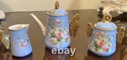 19th Century Antique Russian Imperial Or European Hand Painted Porcelain Set