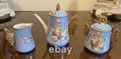 19th Century Antique Russian Imperial Or European Hand Painted Porcelain Set