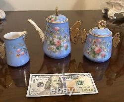 19th Century Antique Russian Imperial Or European Hand Painted Porcelain Set