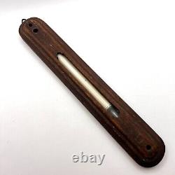 19th Huge Antique Imperial Wall Wooden Glass Old Thermometer Soviet Vintage USSR