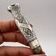 19th Original Antique Imperial Russian Pencil Crown Sterling Silver 84 Engraved