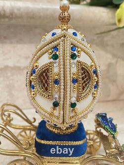 2002 Antique Imperial Russian Faberge Egg 24k Gold