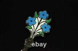 20.4 gr. Antique IMPERIAL RUSSIAN 84 SILVER CHAMPLEVE ENAMEL TEASPOON