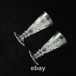 2 Antique Royalty Imperial Russian Engraved Coat Arms Cypher Goblet Shot Glass