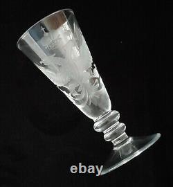 2 Antique Royalty Imperial Russian Engraved Coat Arms Cypher Goblet Shot Glass