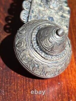 37 Antique Imperial Russian Niello Silver womens' belt stamped 84, wt 538.6g