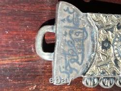 37 Antique Imperial Russian Niello Silver womens' belt stamped 84, wt 538.6g