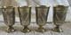 4 Antique Imperial Russian 84 Silver Hand Etched 128 grams