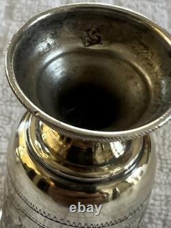 4 Antique Imperial Russian 84 Silver Hand Etched 128 grams