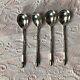 4 Antique Russian Moscow 1879 Ivan Konstantinov 84Zol Solid Silver Coffee Spoons