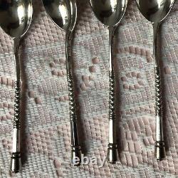 4 Antique Russian Moscow 1879 Ivan Konstantinov 84Zol Solid Silver Coffee Spoons