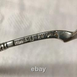 4 Antique Russian Moscow 1879 Ivan Konstantinov 84Zol Solid Silver Coffee Spoons