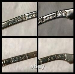 4 Antique Russian Moscow 1879 Ivan Konstantinov 84Zol Solid Silver Coffee Spoons