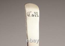 4 Original Monogram Spoon Russian Imperial Silver 84 Antique Set Sterling Russia