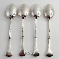 4x IMPERIAL RUSSIAN TEASPOONS SOLID SILVER 84 SPOON SET MOSCOW GRIGORY SPITNEV