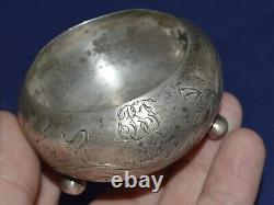 ANTIQUE Faberge design 19 century! Silver IMPERIAL russian 84 Salt cellar Bowl