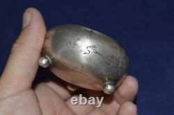 ANTIQUE Faberge design 19 century! Silver IMPERIAL russian 84 Salt cellar Bowl