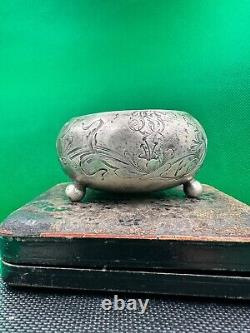 ANTIQUE Faberge design 19 century! Silver IMPERIAL russian 84 Salt cellar Bowl