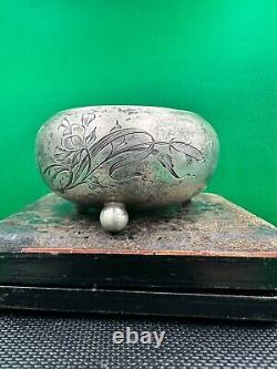 ANTIQUE Faberge design 19 century! Silver IMPERIAL russian 84 Salt cellar Bowl