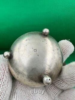 ANTIQUE Faberge design 19 century! Silver IMPERIAL russian 84 Salt cellar Bowl