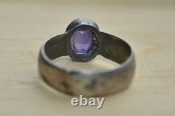 ANTIQUE IMPERIAL RUSSIAN 19th! SILVER 84 Ring stone Victorian rare size 10