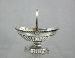 ANTIQUE IMPERIAL RUSSIAN 84 SILVER CANDY DISH BASKET BOWL Petersburg (1818-1826)