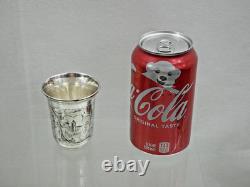 ANTIQUE IMPERIAL RUSSIAN 84 SILVER NIELLO CUP BEAKER ARCHITECTURAL Moscow 1859