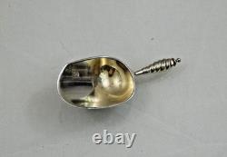 ANTIQUE IMPERIAL RUSSIAN 84 SILVER NIELLO TEA CADDY SCOOP ARCHITECTURAL Moscow