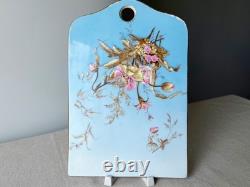 ANTIQUE IMPERIAL RUSSIAN PORCELAIN PLATE KUZNETSOV paint Cheeseboard