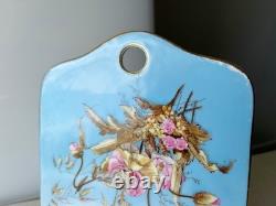 ANTIQUE IMPERIAL RUSSIAN PORCELAIN PLATE KUZNETSOV paint Cheeseboard
