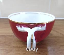 ANTIQUE LATE 19th CENTURY GARDNER CUP & SAUCER IMPERIAL RUSSIAN PORCELAIN