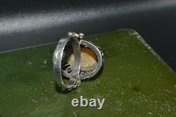 ANTIQUE RING NATURAL ROYAL Baltic Amber Russian SILVER 875 EGG VTG jewelry