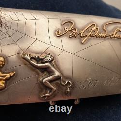 ANTIQUE RUSSIAN IMPERIAL 84 SILVER MONEY PURSE ART NOUVEAU 75,7 gr