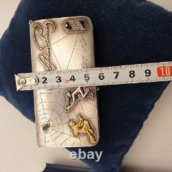 ANTIQUE RUSSIAN IMPERIAL 84 SILVER MONEY PURSE ART NOUVEAU 75,7 gr