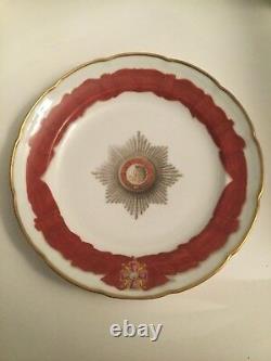 ANTIQUE RUSSIAN IMPERIAL PORCELAIN FACTORY Plate from St Alexander Nevski serv
