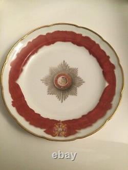 ANTIQUE RUSSIAN IMPERIAL PORCELAIN FACTORY Plate from St Alexander Nevski serv