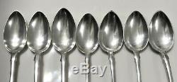 ANTIQUE RUSSIAN IMPERIAL SILVER 84 7 TEA SPOONS OF THE SAME MAKER 128.5 g