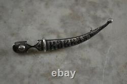 ANTIQUE RUSSIAN IMPERIAL silver niello dagger brooch c. 1880s