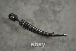 ANTIQUE RUSSIAN IMPERIAL silver niello dagger brooch c. 1880s