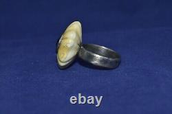 ANTIQUE russian Imperial 19 century! Ring jewelry SILVER 84 vintage flower old
