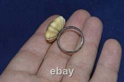 ANTIQUE russian Imperial 19 century! Ring jewelry SILVER 84 vintage flower old
