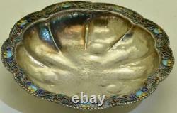 Amazing antique Imperial Russian silver, Cloisonné enamel bowl, Moscow, c1906